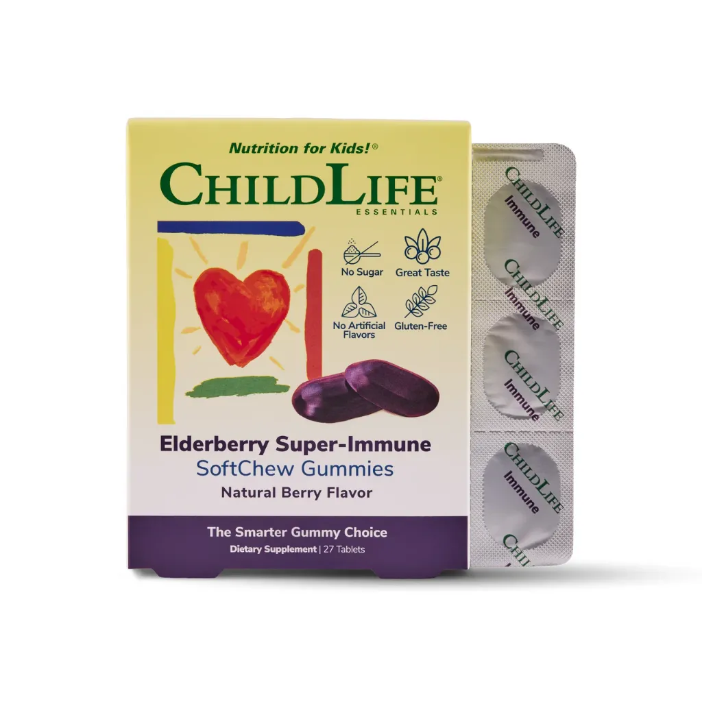 ChildLife Essentials Elderberry Super-Immune SoftChew Gummies