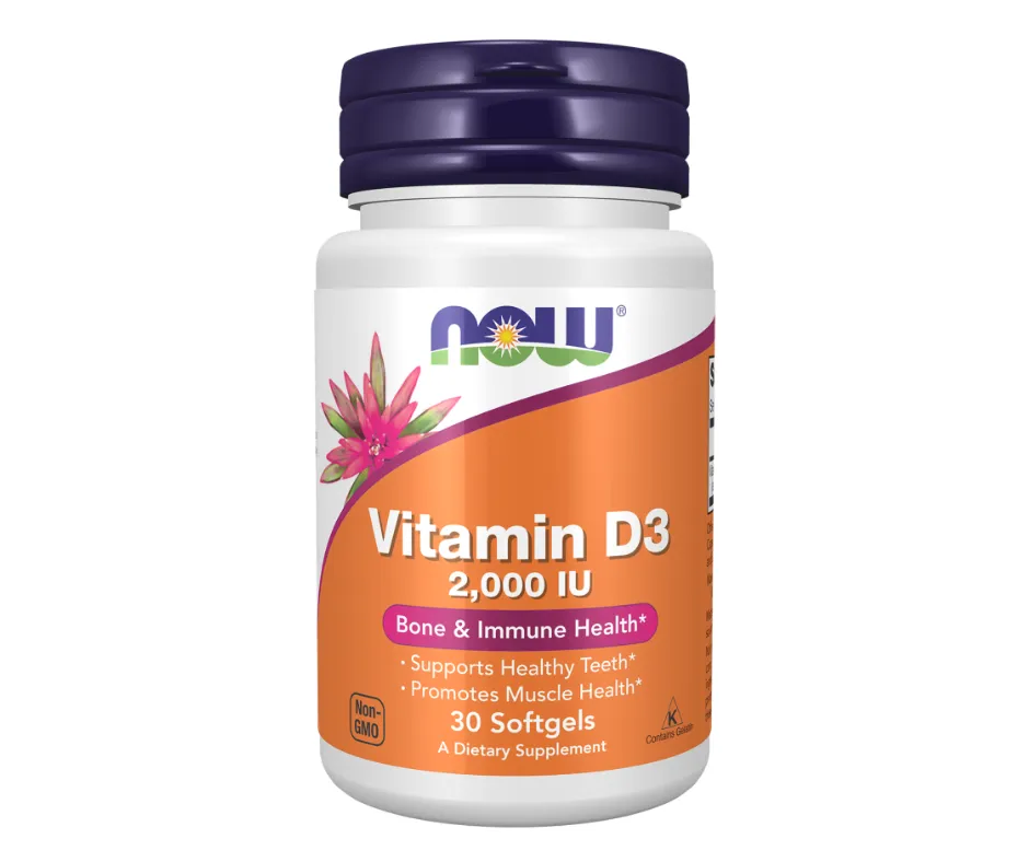 NOW Foods VIT D-3 2000 IU 30 SGELS