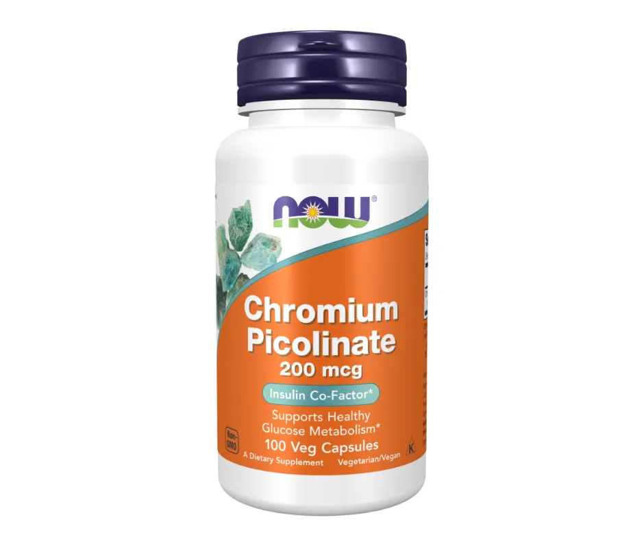 [733739014207] NOW Foods Chromium Picolinate 200mcg 100Veg tabs