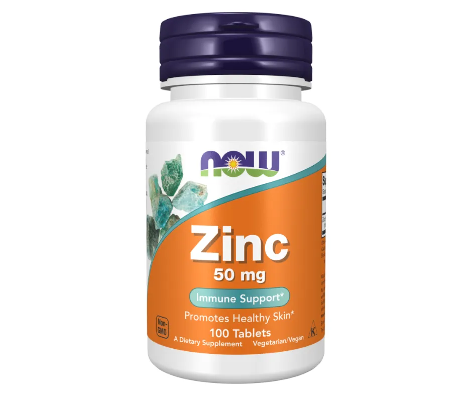 [733739015204] NOW Foods ZINC GLUCONATE 50 MG 100 TABS