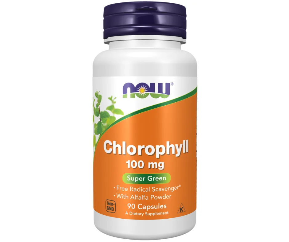 [733739026453] NOW Foods chlorophyll 100mg 90 veg Capsules