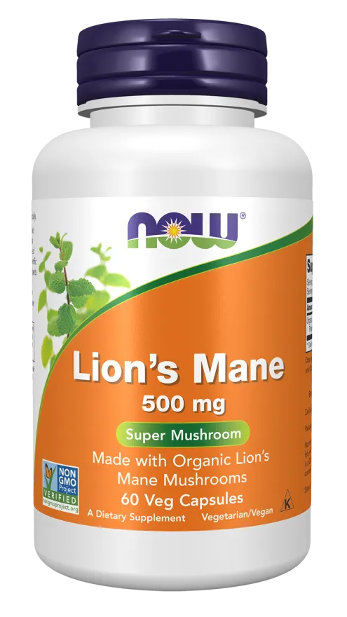 [733739047892] NOW Foods LIONS MANE 500 MG 60 caps