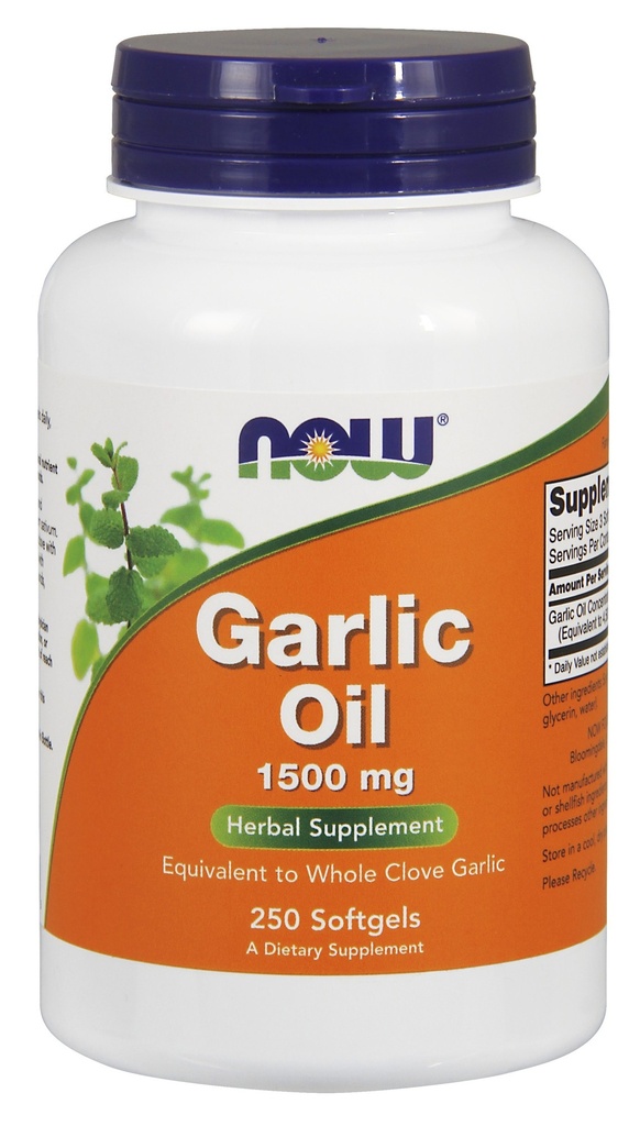 [733739017925] NOW Foods Garlic oil 1500mg 250 sgels