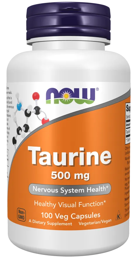 NOW Food Taurine 500 mg Veg Capsules