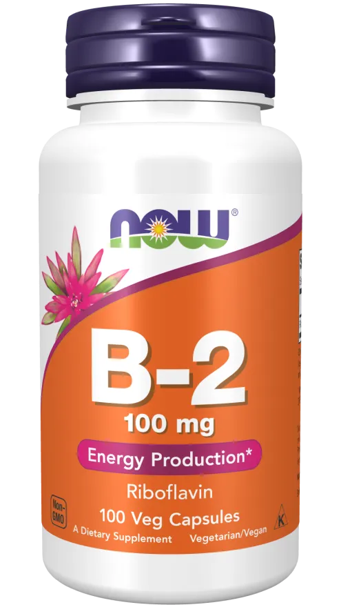 NOW Foods Vitamin B-2 100 mg Veg Capsules